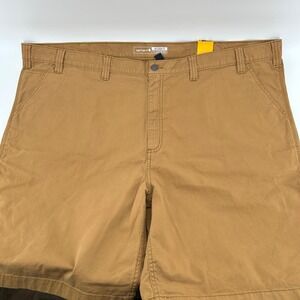 Carhartt Mens Shorts Relaxed Fit Canvas Work  50 Brown 10 Inseam New With Tags